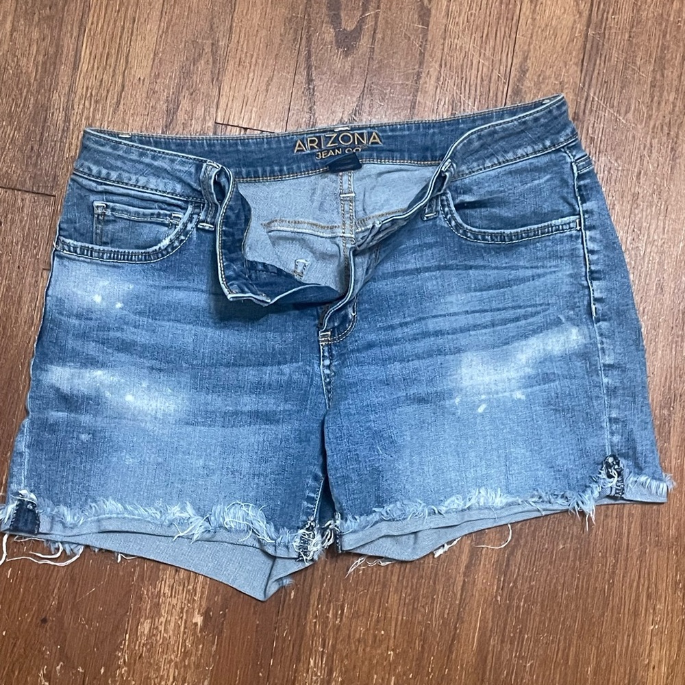 Arizona Jean Company Blue Jean Shorts Distressed Cut-Offs